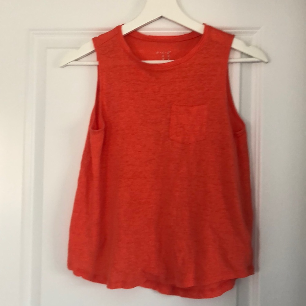 Coral cropped tank top size xs